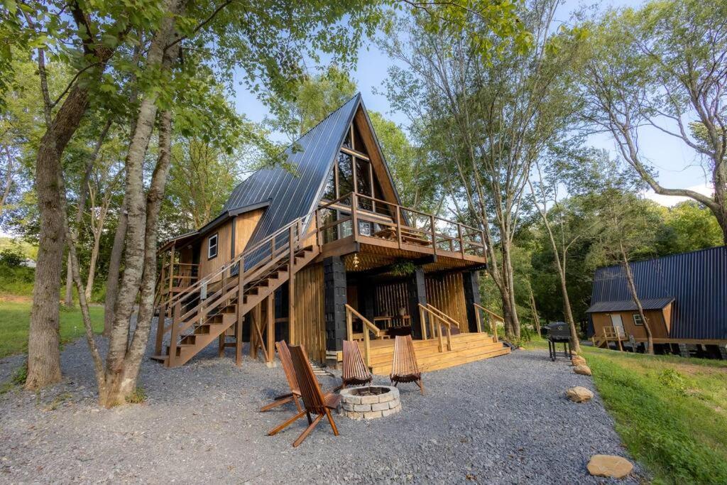 Valhalla Cabins Aframes With Hot Tubs & Sauna Cosby Exterior photo